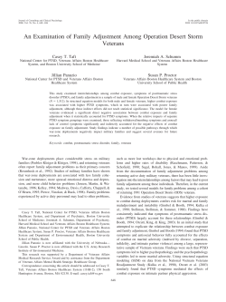 An Examination of Family Adjustment Among Operation Desert