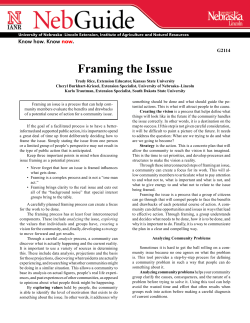 Framing the Issue - University of Nebraska–Lincoln
