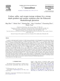 Carbon, sulfur, and oxygen isotope evidence for a strong depth