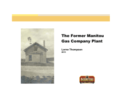 Heritage Manitoba: Manitou Gas House
