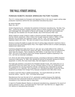 Foreign robots invade American factory floors
