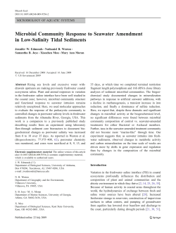 Microbial Community Response to Seawater Amendment in Low