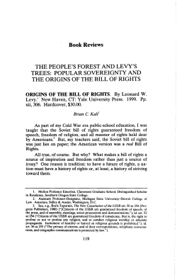 THE PEOPLE`S FOREST AND LEVY`S TREES: POPULAR