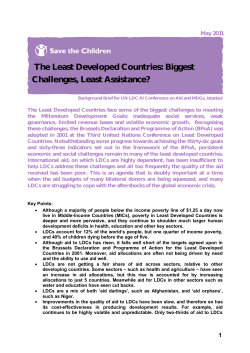 The Least Developed Countries: Biggest Challenges, Least
