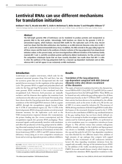 Lentiviral RNAs can use different mechanisms for translation initiation