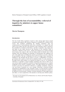 Through the lens of accountability - Australasian Study of Parliament