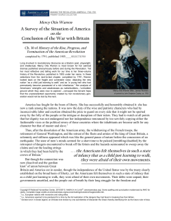 Mercy Otis Warren, History of the Rise, Progress