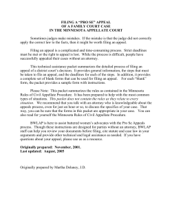 filing a &ldquo;pro se&rdquo; appeal - Battered Women`s Legal Advocacy Project
