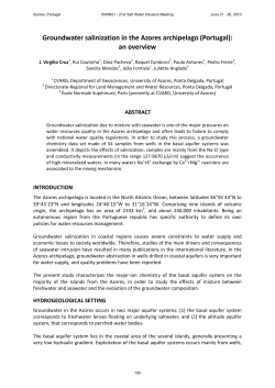 Groundwater salinization in the Azores archipelago (Portugal): an