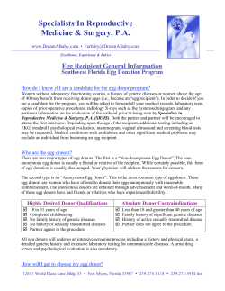 Egg Recipient General Information