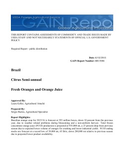 Fresh Oranges and Orange Juice Citrus Semi-annual Brazil