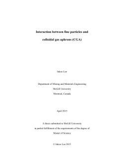 Interaction between fine particles and colloidal gas aphrons (CGA)