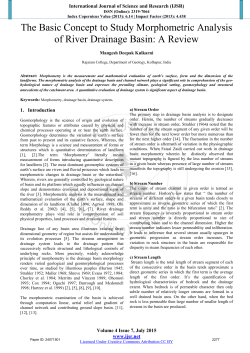 The Basic Concept to Study Morphometric Analysis of River