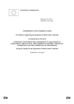 EUROPEAN COMMISSION Brussels, 20.7.2011 SEC(2011) 957