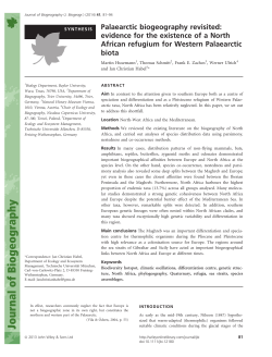 Palaearctic biogeography revisited: evidence for the existence of a
