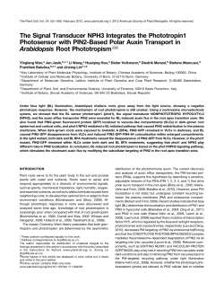 The Signal Transducer NPH3 Integrates the