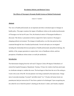 Revolution, Reform, and Reticent Voices: The Effects of Nicaragua`s