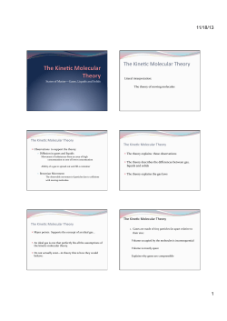 The Kinetic Molecular Theory_BV_2013_eng_WEB
