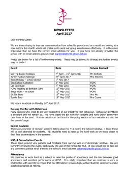 NEWSLETTER April 2017