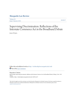 supervising discrimination: reflections of the interstate commerce act