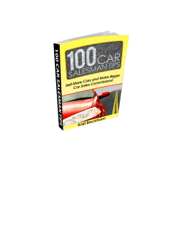100 Car Salesman Tips - Car Sales Professional