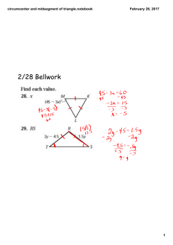 circumcenter and midsegment of triangle.notebook