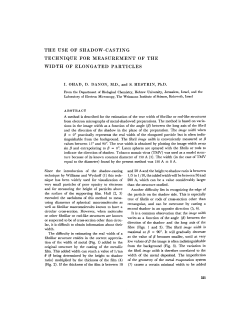 the use of shadow-casting technique for