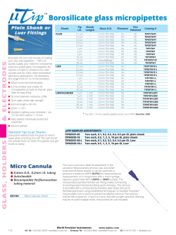 the catalog page - World Precision Instruments