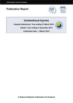 Publication Report Unintentional Injuries