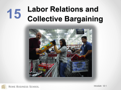 Labor Relations and Collective Bargaining