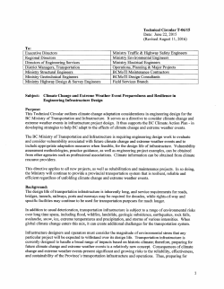 Technical circular: climate change and extreme weather event