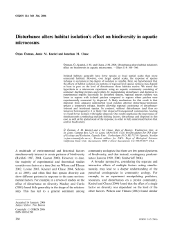 Disturbance alters habitat isolation`s effect on