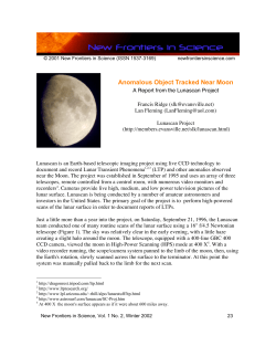 Anomalous Object Tracked Near Moon
