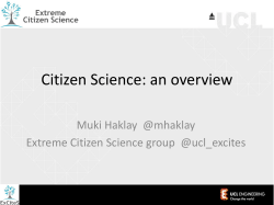 Citizen Science: an overview