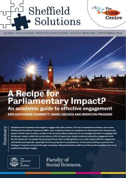 A Recipe for Parliamentary Impact?