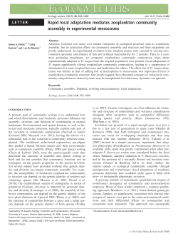 Rapid local adaptation mediates zooplankton