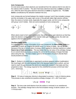 Ionic Compounds An ionic bond occurs when electrons are