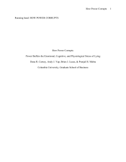 Power and Lying - Berkeley-Haas