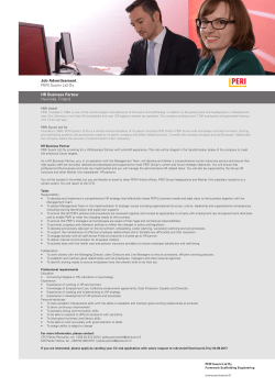 HR Business Partner Hyvinkää, Finland Job Advertisement PERI