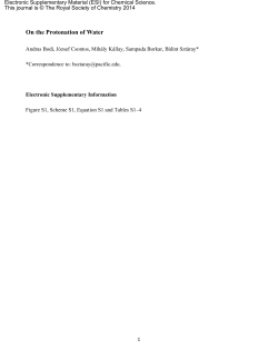 On the Protonation of Water - Royal Society of Chemistry