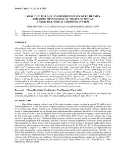 impact of tillage and herbicides on weed density and some