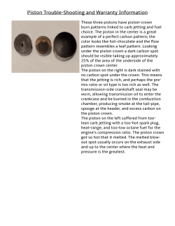 Piston Trouble-Shooting and Warranty Information