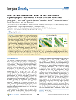 Effect of Lone-Electron-Pair Cations on the Orientation of