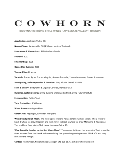 fact sheet - Cowhorn Vineyard
