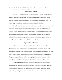 Educational Reform - Macalester College