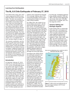 The Mw 8.8 Chile Earthquake of February 27, 2010