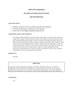 Spanish Teacher, High School Job Descriptions