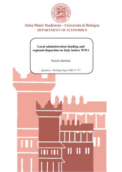 Local administration funding and regional disparities in Italy before