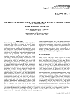 Molten Nitrate Salt Development for Thermal