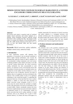 mixed convection coupled to surface radiation in a vented enclosure
